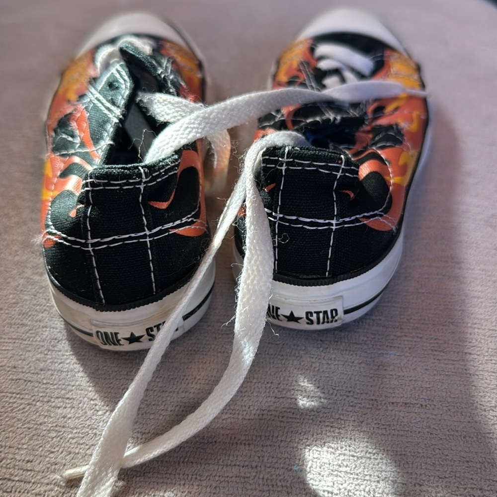 Converse All Star Youth Multicolor Fire Fashion Sneakers Multicolor Fire Size 13 - Picture 4 of 8